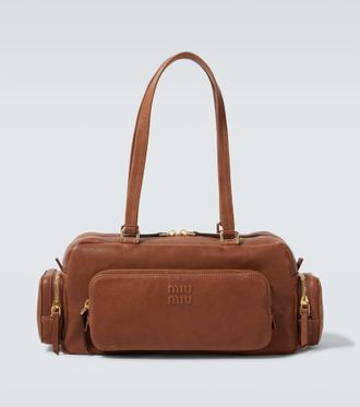 Miu Miu Pocket leather tote bag