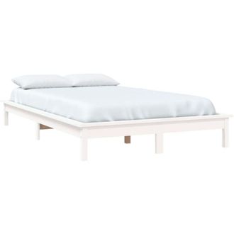 vidaXL 820542 Bed Frame without Mattress White 140x200 cm Solid Wood Vidaxl