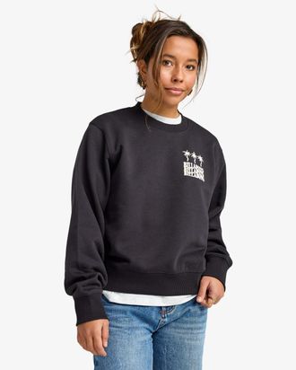 Billabong Sweatshirt BILLABONG FAMILIY TREE, Damen, Gr. XL (42), schwarz (schwarz pebble), Obermaterial: 80% Baumwolle, 20% Polyester, Sweatshirts Sweatshirt