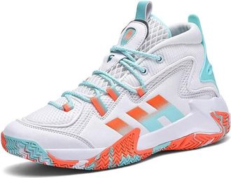 Generic Mens Oversized Basketball Shoes are Lightweight Non Slip Rebound Casual Sports Fitness Training Walking Boots Walking Shoes(White,12.5 UK)