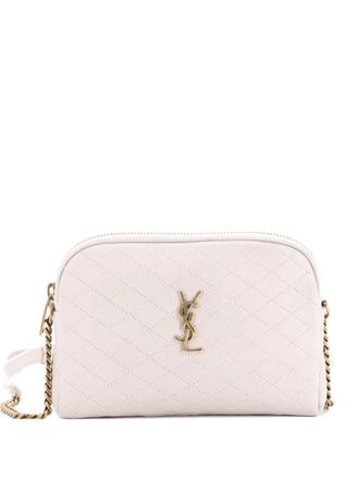 Saint Laurent Gaby Zipped Pouch Quilted Leather crossbody bag - Neutrals
