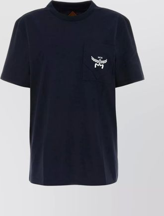 MCM loose fit cotton t-shirt with ribbed crew-neck