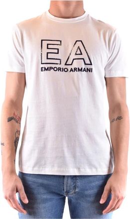 Emporio Armani Stijlvol T-shirt - Heren - T-shirts - Wit - L - Katoen - Tops