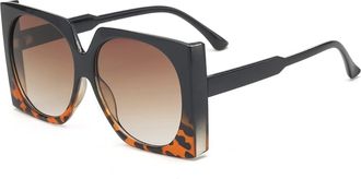 Generic Large Frame Mens Outdoor Sunglasses Commuter Sports Womens Vacation Sun Glasses(Brown)