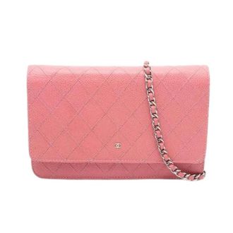 Chanel Pre-owned Matelasse Grained Calf Shoulder Bag - Dames - Pre-owned - Roze - Maat: ONE Size Leer