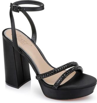 Badgley Mischka Rochel Platform Sandal in Black at Nordstrom Rack, Size 9.5
