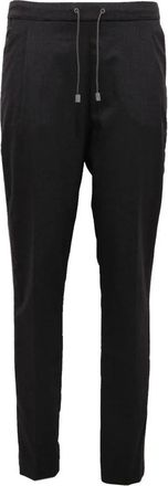 Fabiana Filippi Broeken, Dames, Zwart, M, Leer, Gemêleerd Grijze Broek