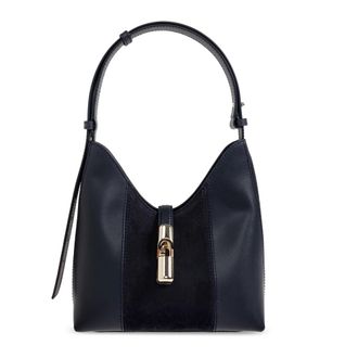 Furla Tassen, Dames, Blauw, ONE Size, Leer, Goccia Small Bag