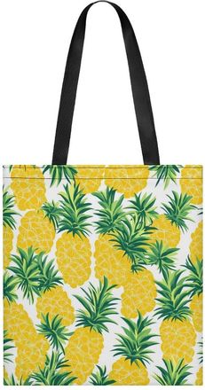 Generic Pineapples Pattern Womens Tote Casual Shopping Bag Lightweight Shoulder Bags Hobos Handbag for Work Travel Daily 35x40cm