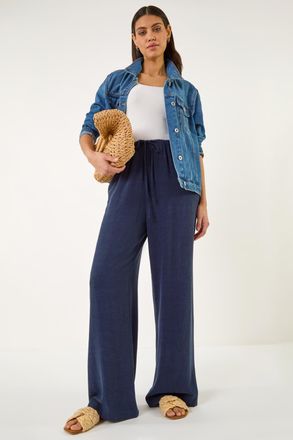 Roman Linen Blend Wide Leg Trouser