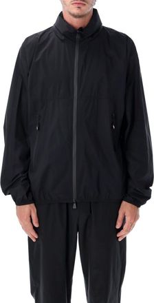 Moncler Black Solid Mock Collar Jacket