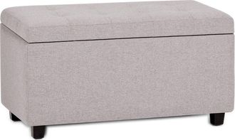 Simpli Home Cosmopolitan 34In Transitional Rectangle Storage Ottoman