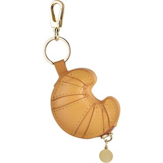 Posh Tech Croissant Bag Charm for Airtag in Brown at Nordstrom