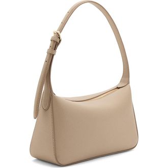 Mango Faux Leather Shoulder Bag in Beige at Nordstrom