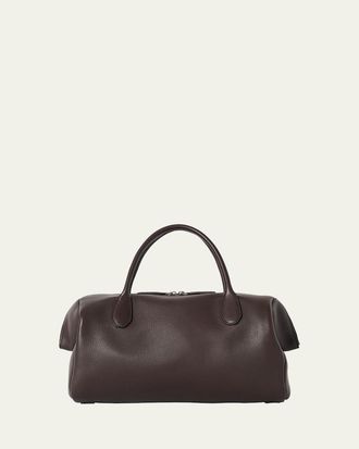 The Row Faye Rounded Top-Handle Bag in Leather