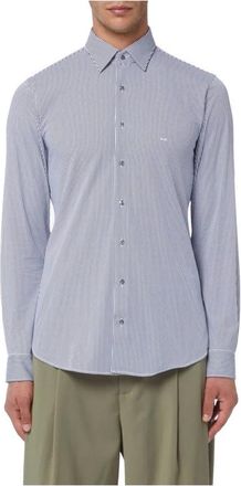Michael Kors Blauw Casual Overhemd - Heren - Casual Overhemden - Blauw - 3XL - Nylon - Overhemden