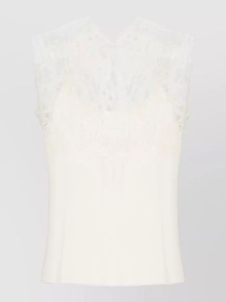 Fabiana Filippi silk blouse lace detailing scalloped edges