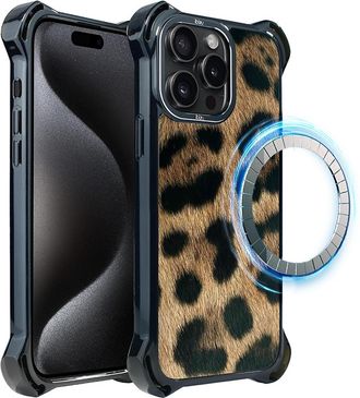 OEM Funda Ibizu Dropguard Ultra Para Iphone 15 Pro Max Con Magsafe, Dise&ntilde;o Call Of The Wild Y Estampado De Leopardo
