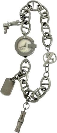 Gucci Pre-owned Vintage Polshorloge - Dames - Vintage Horloges - Grijs - ONE Size - Vintage