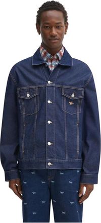 Maison Kitsun&eacute; Trucker Jacket - Heren - Jassen - Blauw - Maat: L Denim