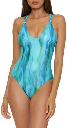 BECCA by Rebecca Virtue Solar Energy One-Piece Swimsuit in Pool/Lagoon at Nordstrom Rack, Size Medium