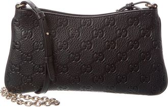 Gucci Gg Emblem Medium Leather Shoulder Bag