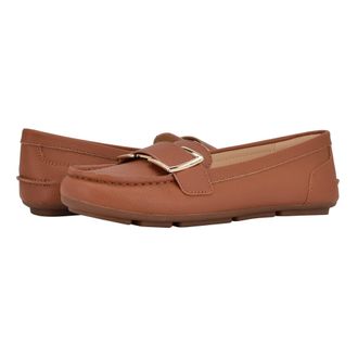 Calvin Klein Womens Lydia Loafer Flat, Cognac, 7.5 UK