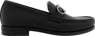 Ferragamo Mens Gancini Grained Leather Loafers, Size 6 D