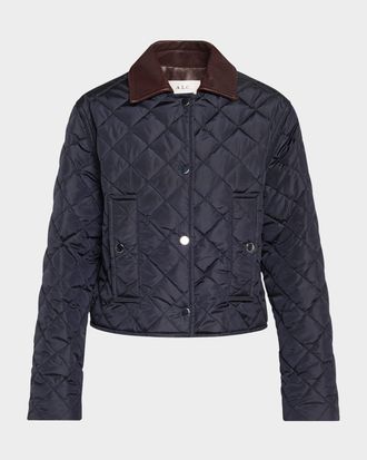 A.L.C. Henri Quilted Contrast Collar Jacket