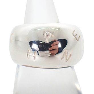 Chanel Sterling Silver 925 Band Ring (Pre-Owned)