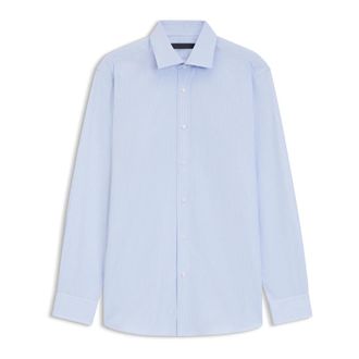 HUGO BOSS Overhemd met Knoopsluiting - Heren - Casual Overhemden - Blauw - 4XL - Katoen - Overhemden