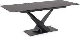 BIZZOTTO Mesa extensible en acero y gres porcelánico 160/200x90 cm