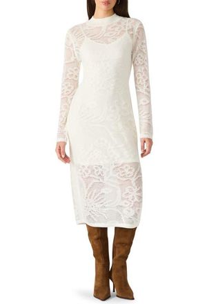 Steve Madden Illie Long Sleeve Sweater Dress in Antique White at Nordstrom, Size Xx-Large