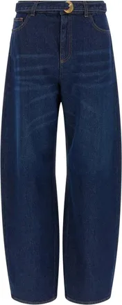 Twinset Jeans, Dames, Blauw, W24, Katoen, Loose-fit Jeans