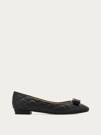 Ferragamo Women Quilted Varina ballet flat Black Size 10.5