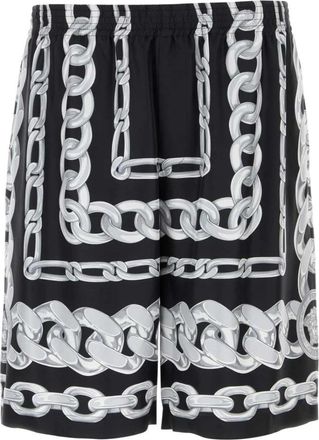 Versace Zijden Bermuda Shorts met Print - Heren - Korte Broeken - Veelkleurig - L - Korte Broeken