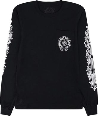 Chrome Hearts T-shirt a maniche lunghe con logo - Nero