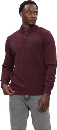 Barbour Heren Truien Vesten Holden Half Zip Knitted Jumper Truien - Heren - Coltruien - Rood - M - Truien & Vesten
