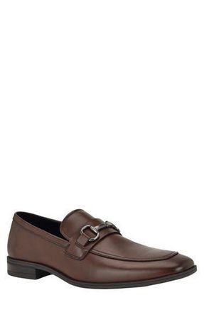 Calvin Klein Manik Buckle Saffiano Loafer in Brown03 at Nordstrom Rack, Size 11.5