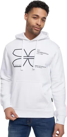 Crosshatch Heren Cutups Hoodie (Wit)