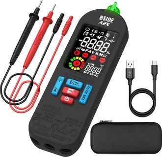 OEM Mult&iacute;metro Digital Inteligente Recargable A2x, Mini Probador Para Electricistas Con Pantalla Lcd A Color, Vfc, Medidor De Capacitancia, Amper&iacute;metro Y 