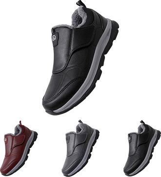 Generic UK 5.5 Women Slip On Snow Boots Winter Warm Faux Fur Lined Shoes Plush Thick Thermal Ankle Booties Outdoor Waterproof Non-Slip Comfortable Walking Sho