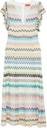 Missoni Abito midi con scollo a V - Bianco