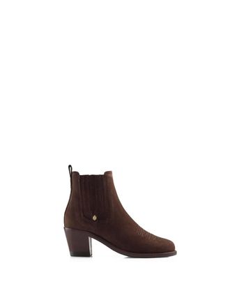 FAIRFAX & FAVOR Womens Rockingham Ankle Boot In Chocolate Suede