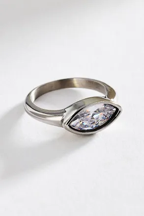 Anthropologie Bezel Oval Stone Ring