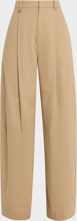 Vince Mid-Rise Pleated Trousers