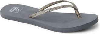 Reef Bliss Nights Flip Flop in Grey Snake at Nordstrom, Size 12