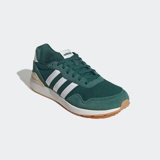 adidas Sneaker ADIDAS SPORTSWEAR RUN 60S 4.0, Herren, Gr. 48, weiss (collegiate gr&uuml;n, cloud wei&szlig;, crystal sand), Leder, Textil, Schuhe Sneaker