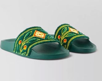 Casablanca synthetic leather slides