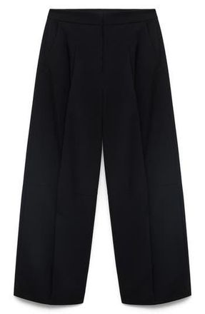 Mango Pleated Wide Leg Pants in Black at Nordstrom Rack, Size 6